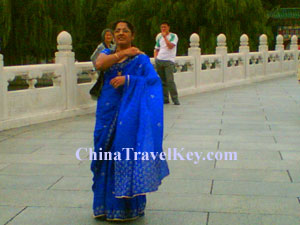 Travelers in Beihai Park