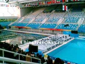 Travelers in Beijing Olympic Park 