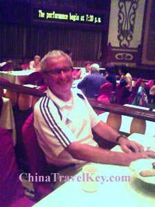 Travelers in Restaurant