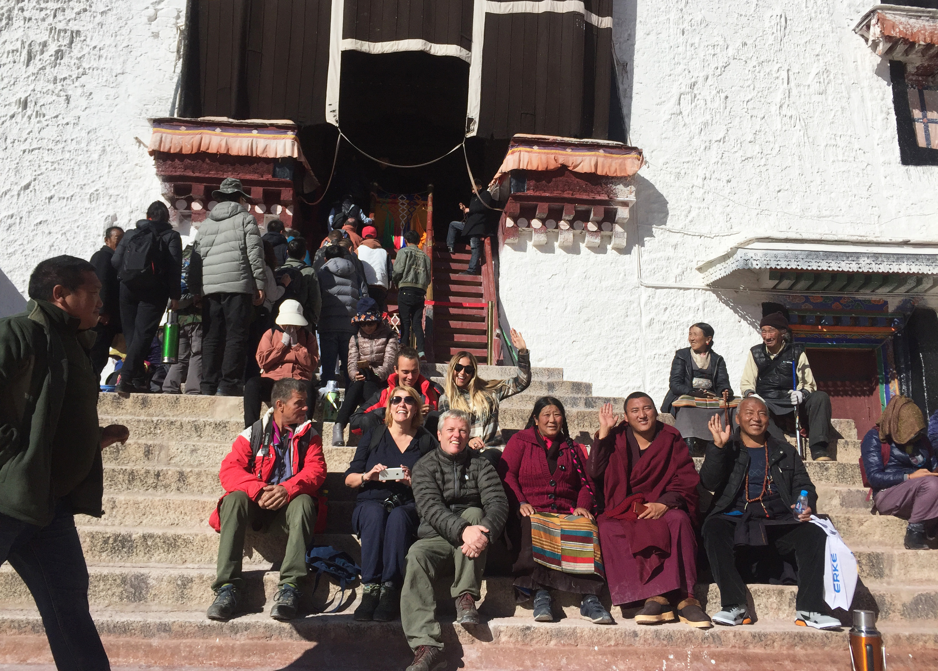 Travelers at Potola Palace Lhasa