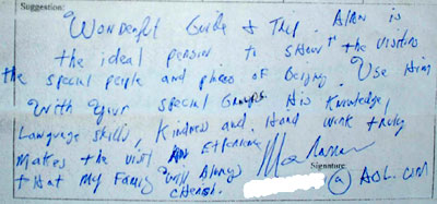 Beijing Tour Testimonial, click here to see more. We rub away clients' email to protect travelers' privacy. 