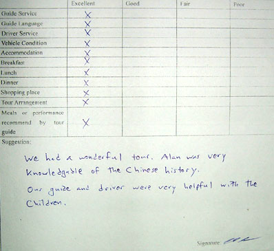 China tour tstimonial, click here to see more.