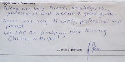 Chongqing tour testimonial, click here to see more.
