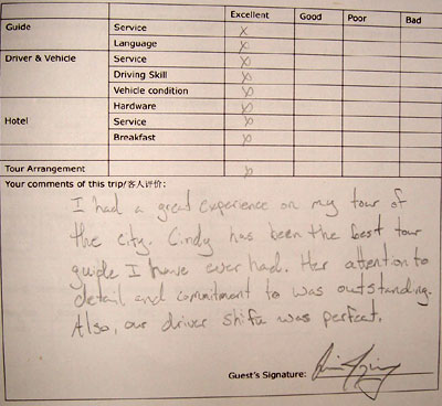 Haikou tour testimonial, click here to see more