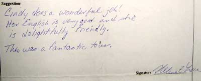Hohhot tour testimonial