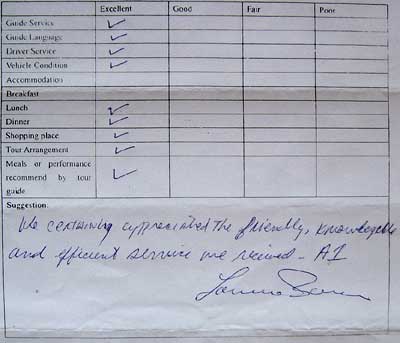 Hohhot tour testimonial