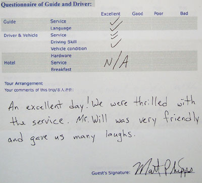 Shenzhen tour testimonial, click here to see more.