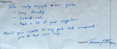 Urumchi tour testimonial, click here to see more.