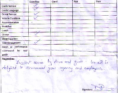 Testimonial of Xian Tour. Click here to see more.