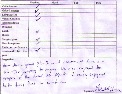 Xian Tour Testimonial. Click here to see more.
